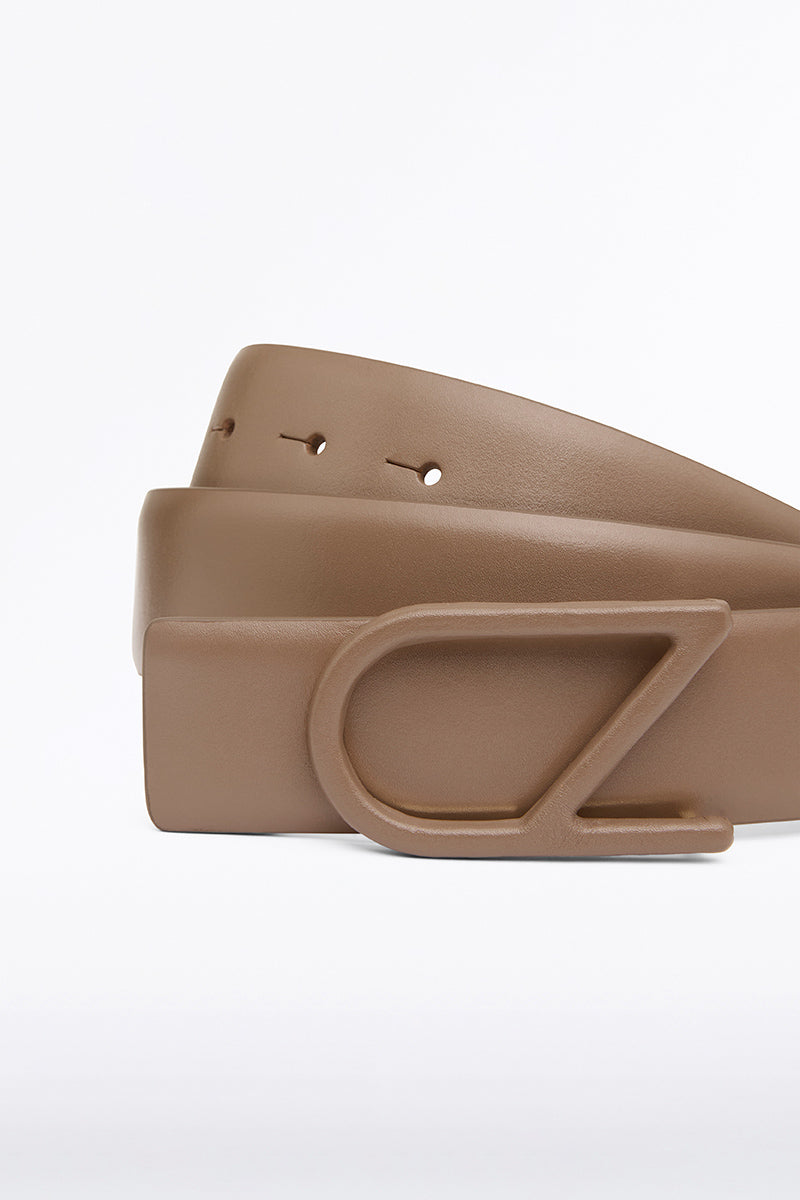 Image of Belts. Product name - Tan Cz Logo Covered Belt in Tan colour by brand - Carla Zampatti
