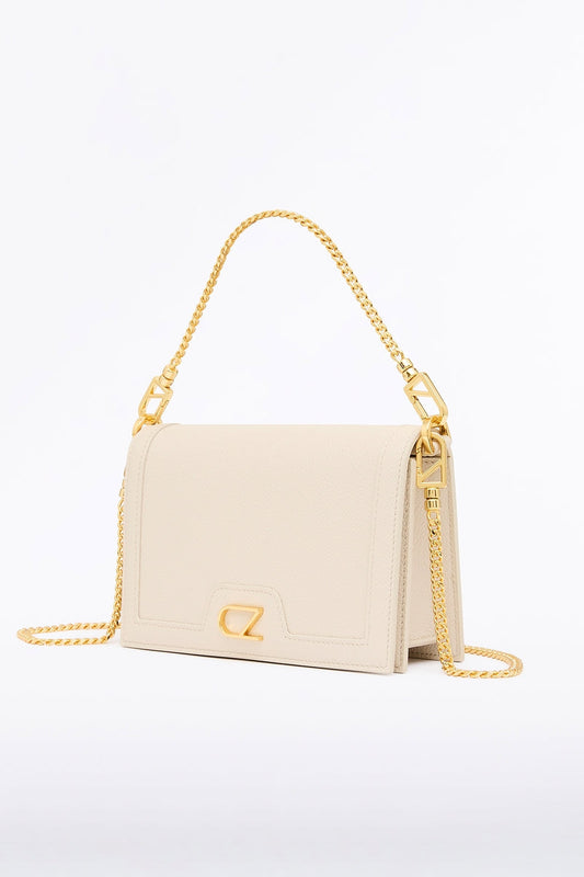 Carla Zampatti Ivory Cz Chain Crossbody Bag (Cream)