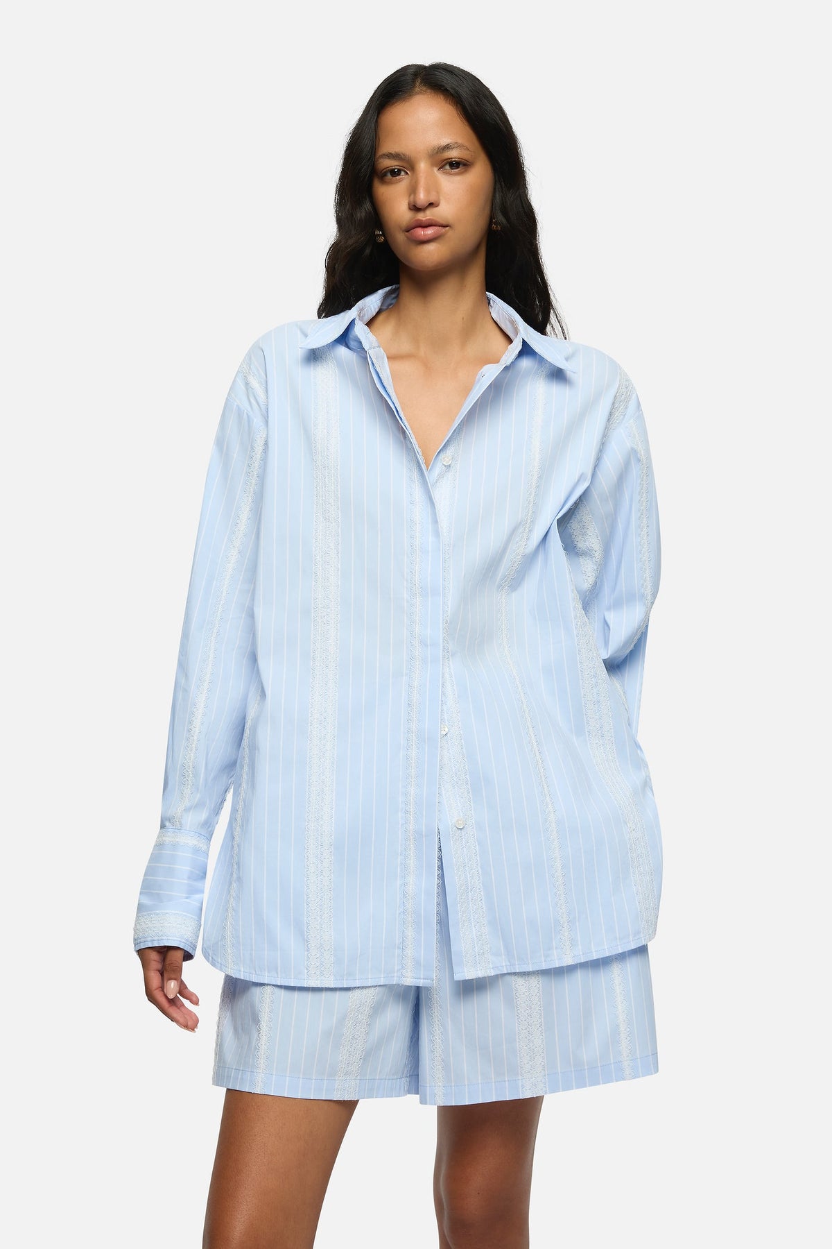 Blanca Studio Bronte Lace Shirt Preorder (Blue)