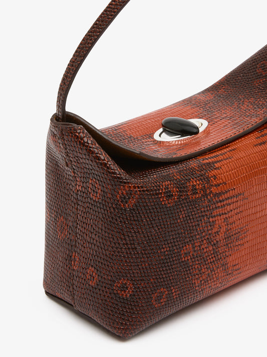 CHRISTOPHER ESBER Turnlock Lizard Mini Bag (Brown)