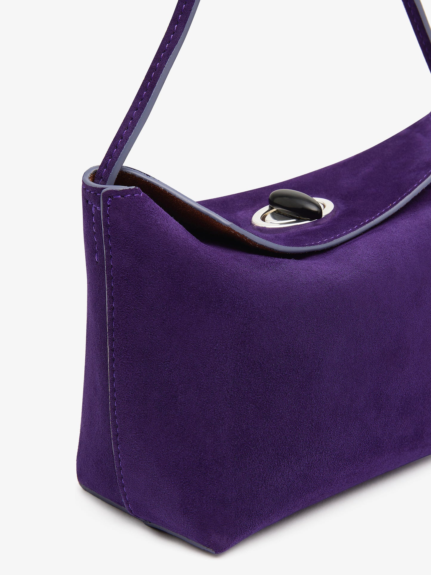 CHRISTOPHER ESBER Turnlock Suede Mini Bag (Iris)