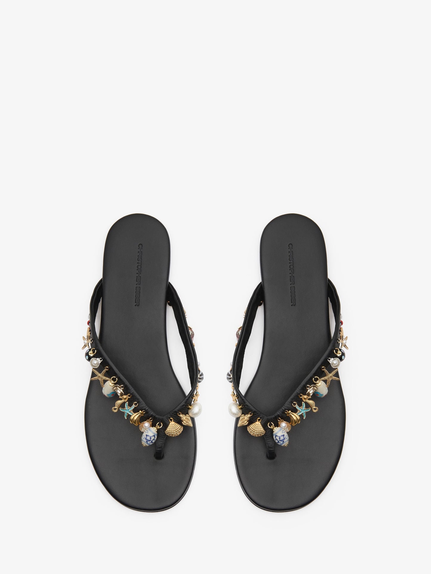 CHRISTOPHER ESBER Memento Charm Flip Flop (Black)