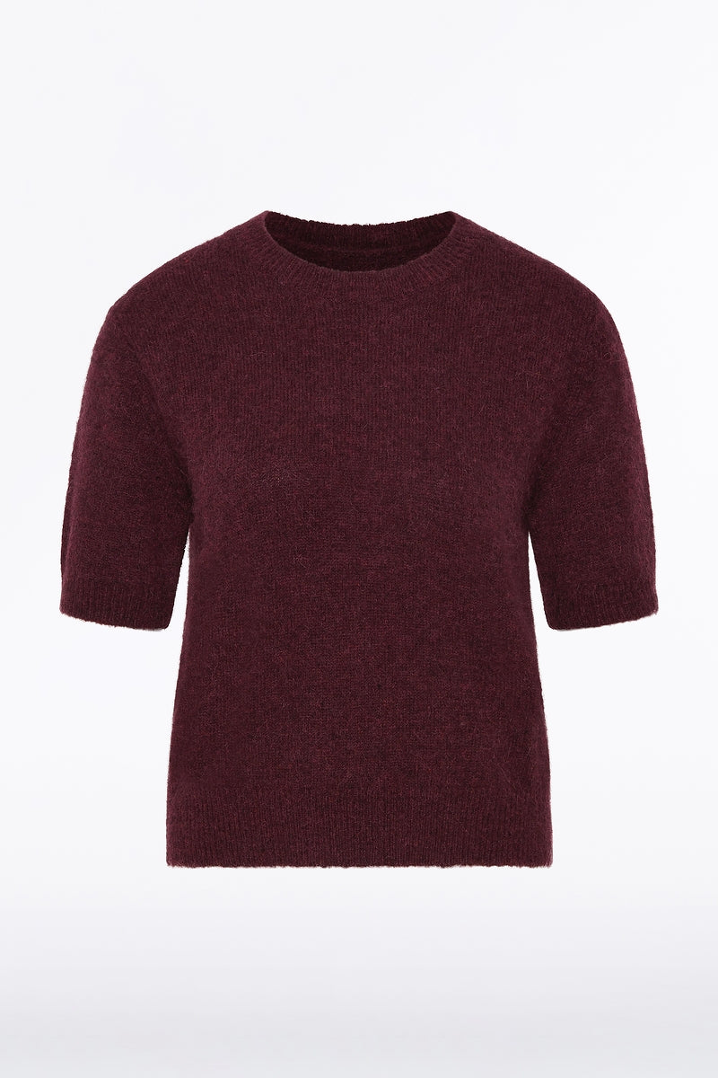 Carla Zampatti Loganberry Brushed Knit Top (Purple)