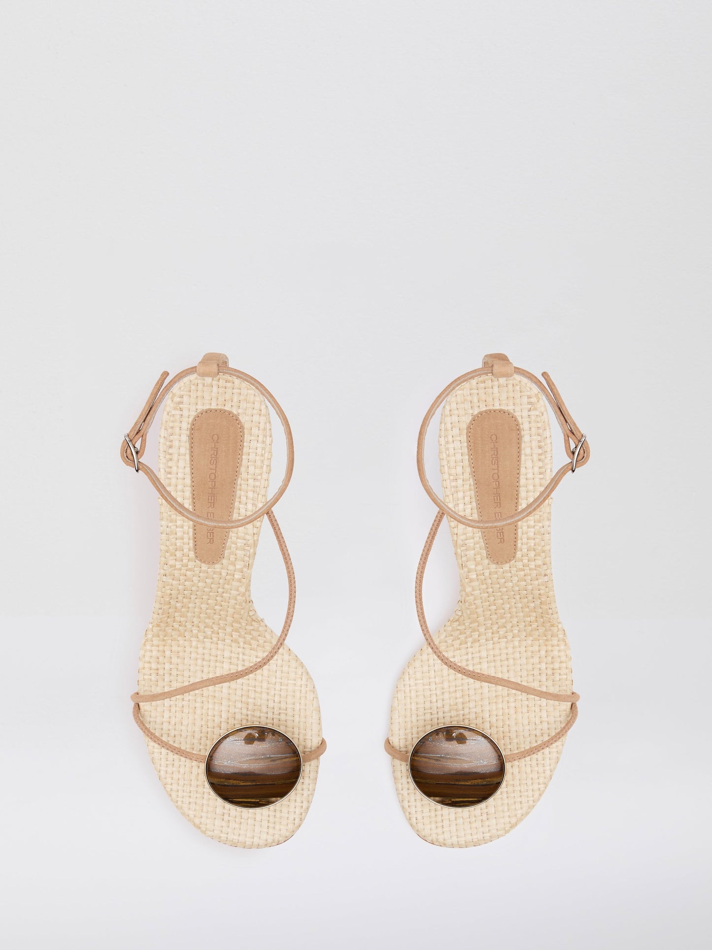 Christopher Esber Doma Stoned Raffia Heel (Eye)