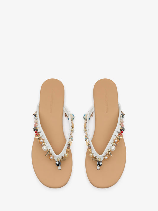 CHRISTOPHER ESBER Memento Charm Flip Flop (White)