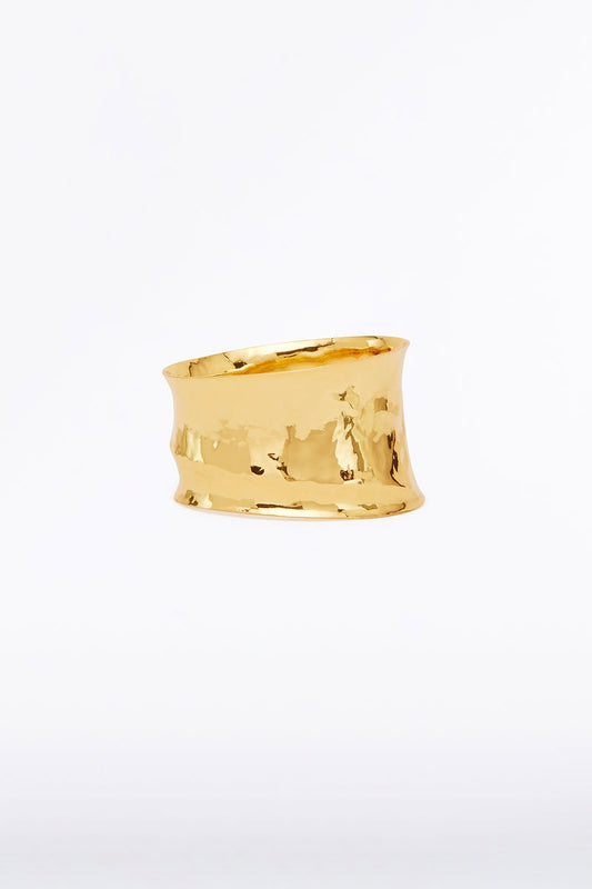 Image of Accessories. Product name - Small Organic Bangle in Gold colour by brand - Carla Zampatti