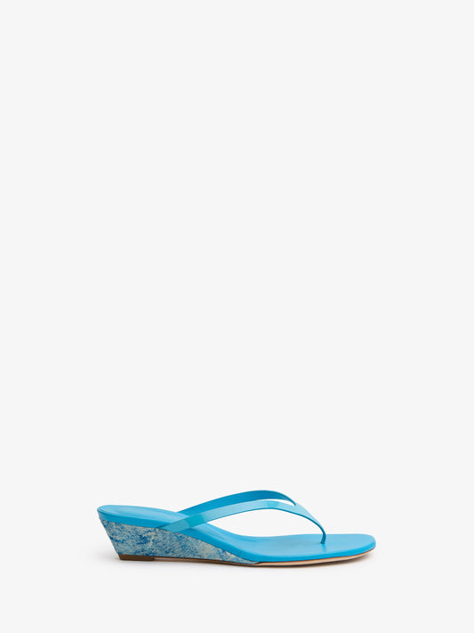 Image of Boots. Product name - Scala Wedge in Sea colour by brand - CHRISTOPHER ESBER