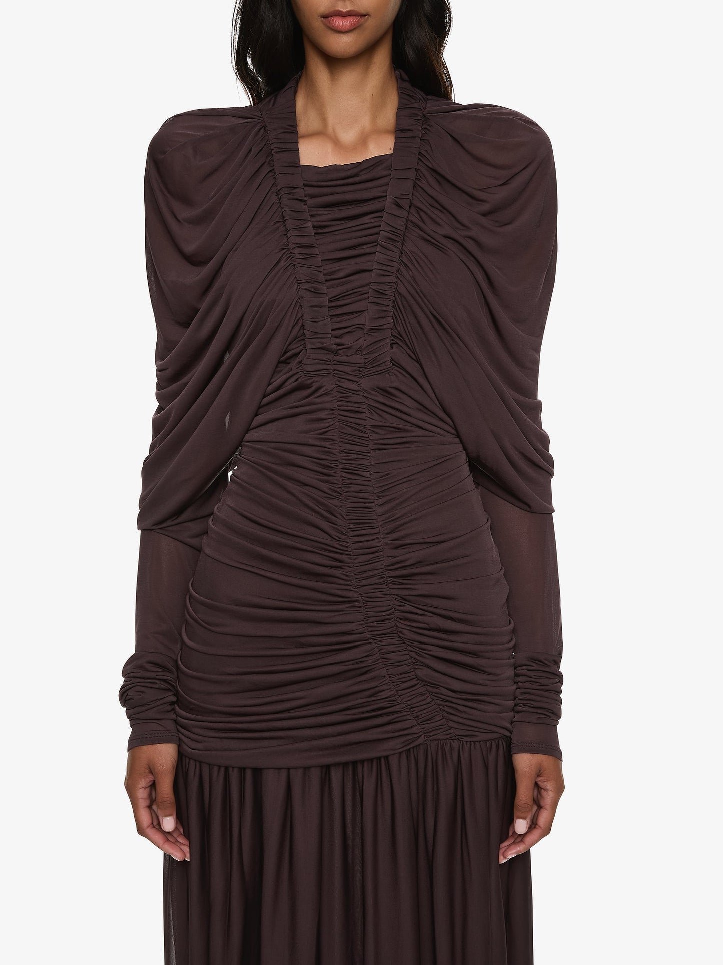 CHRISTOPHER ESBER Orion Long Sleeve Gown (Malbec)