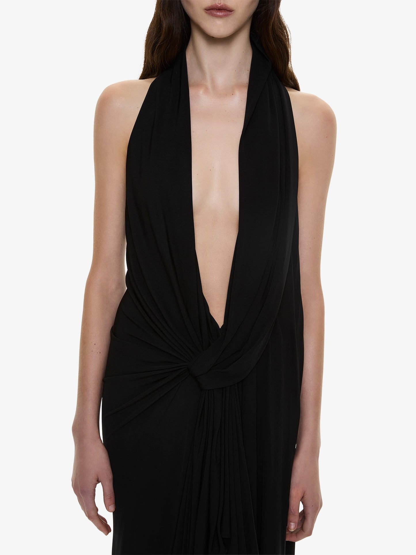 CHRISTOPHER ESBER Spire Cascade Gown (Black)