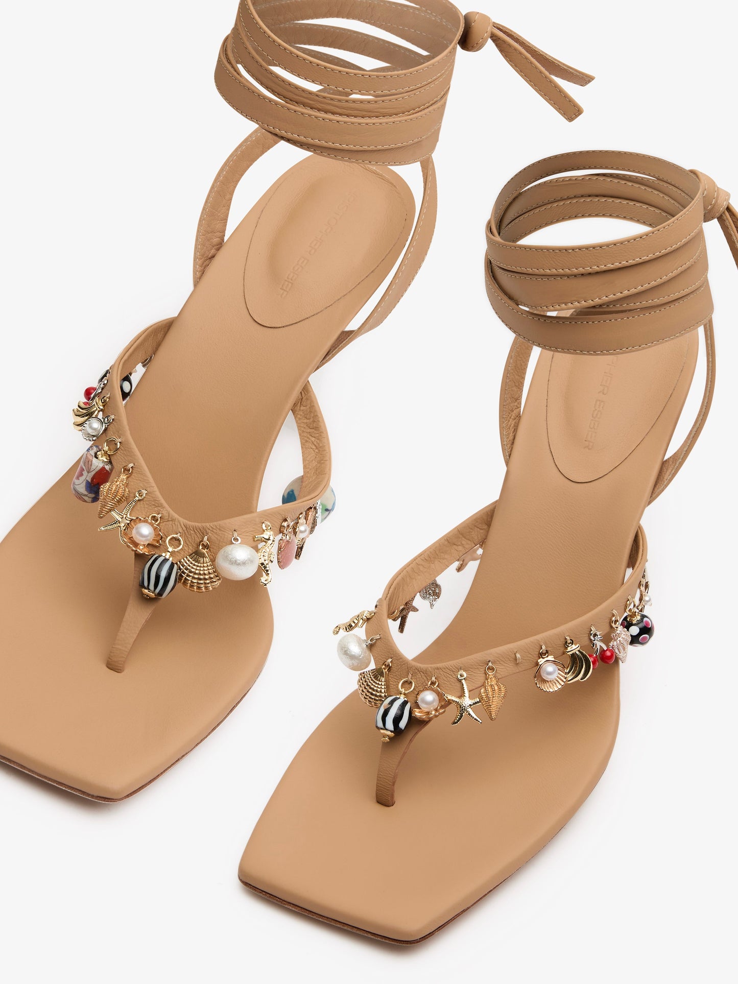 CHRISTOPHER ESBER Memento Charm Flip Flop Heel (Amber)