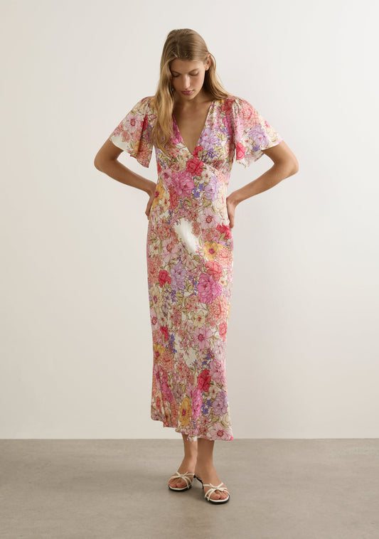 Image of Dresses. Productname: Auguste The Label Calais Midi Dress in Pink colour by brand - Auguste The Label