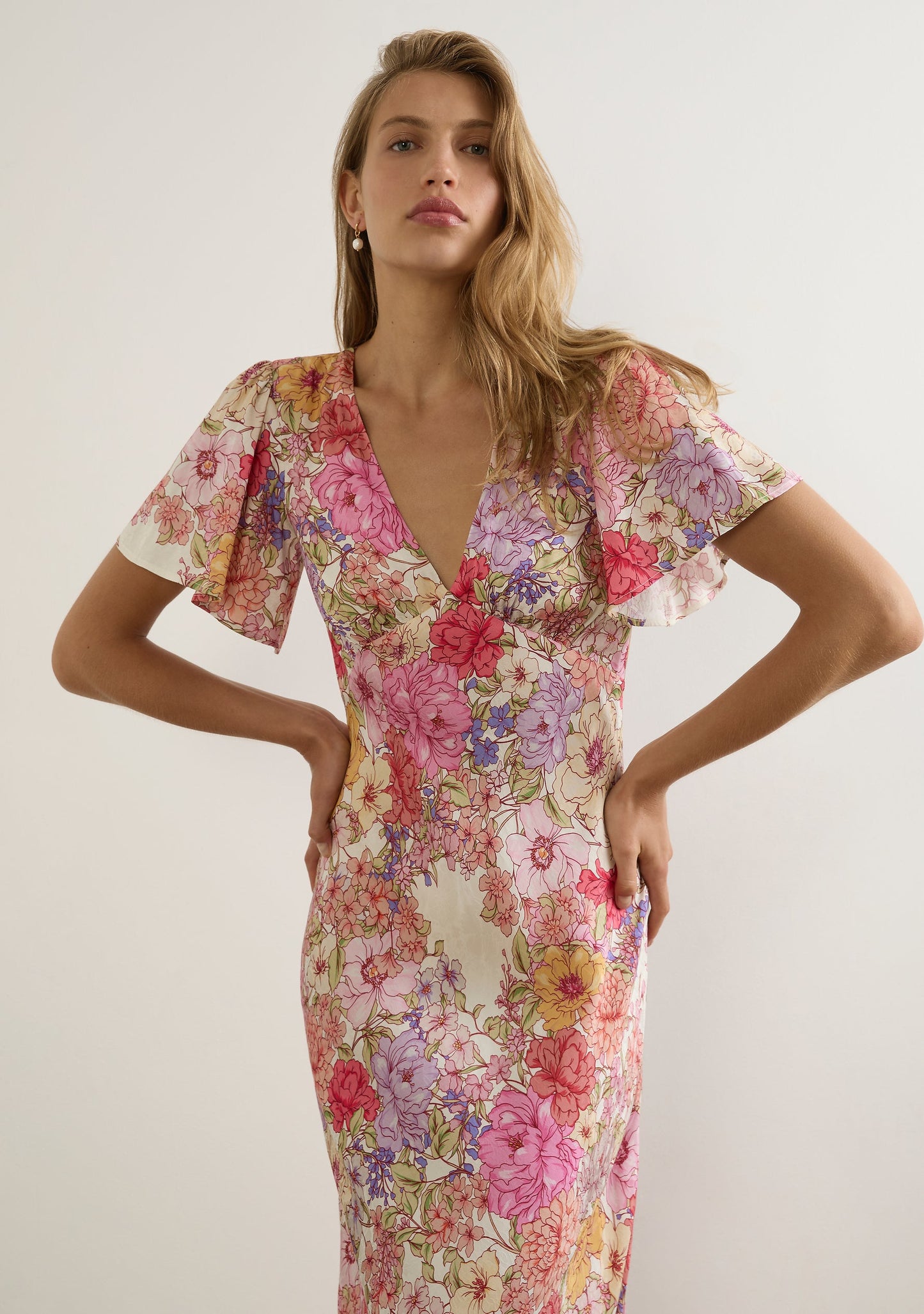 Auguste The Label Calais Midi Dress (Pink)