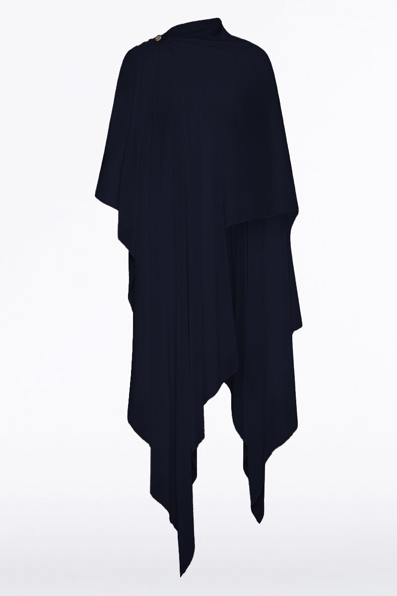Carla Zampatti Georgette Cascata Wrap (Navy)