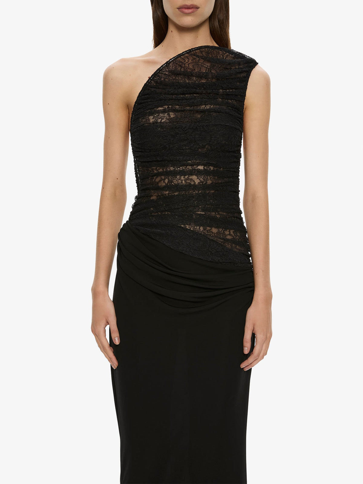 CHRISTOPHER ESBER Concave Wired Lace Gown (Black)