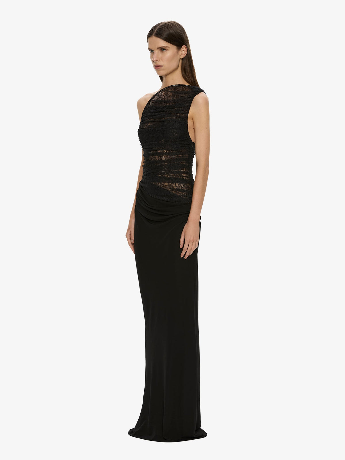 CHRISTOPHER ESBER Concave Wired Lace Gown (Black)