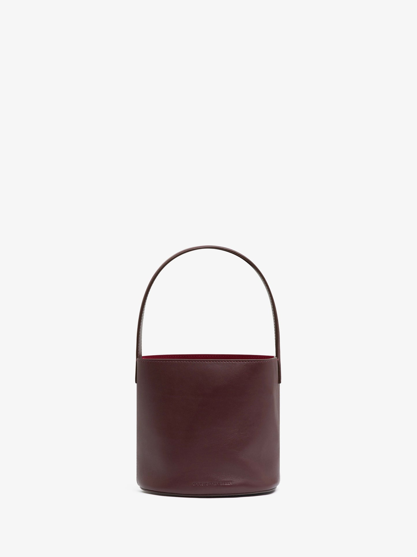 Image of Bags. Productname: CHRISTOPHER ESBER Baja Leather Bag in Maroon colour by brand - CHRISTOPHER ESBER