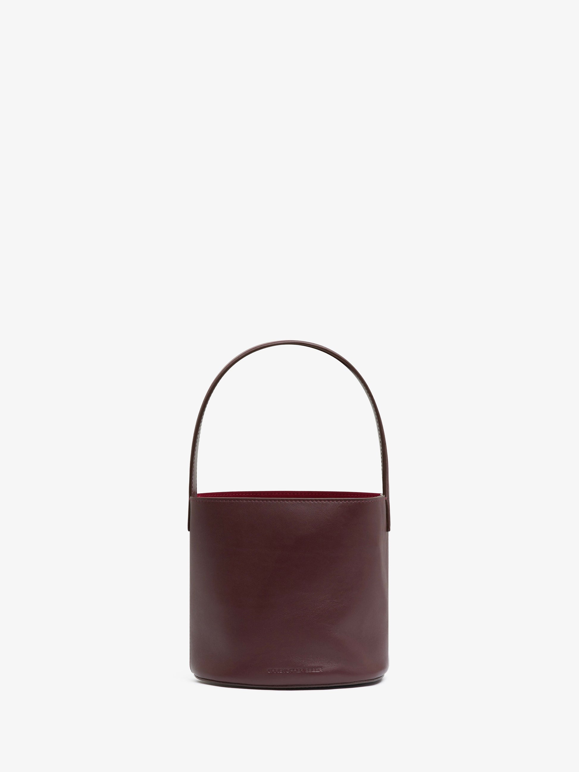 Image of Bags. Productname: CHRISTOPHER ESBER Baja Leather Bag in Maroon colour by brand - CHRISTOPHER ESBER