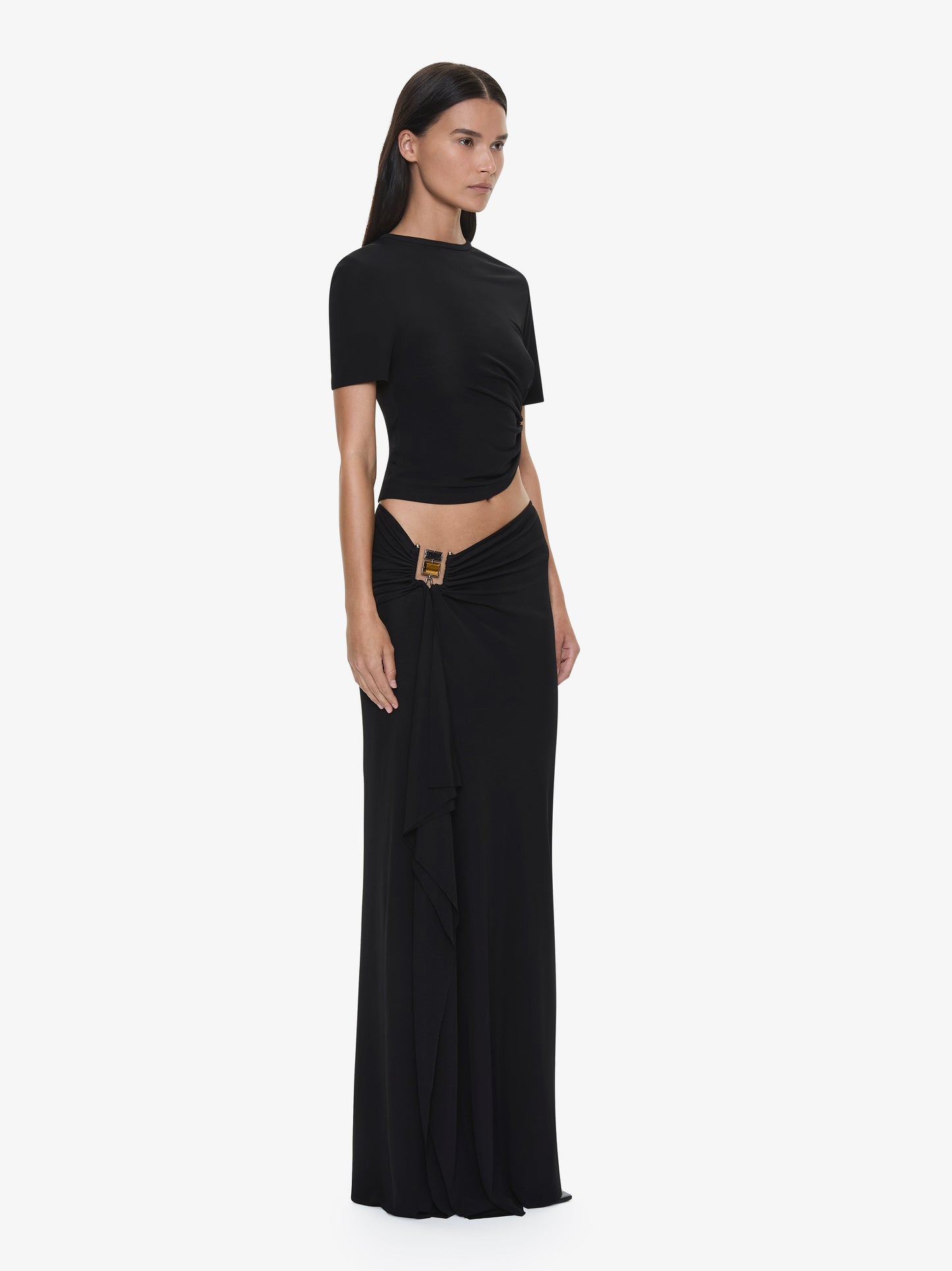 CHRISTOPHER ESBER Bezel Quartz Cascade Skirt (Black)