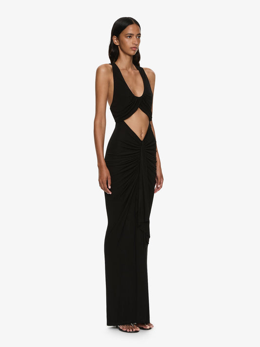 Christopher Esber Vivenda Drape Front Dress (Black)