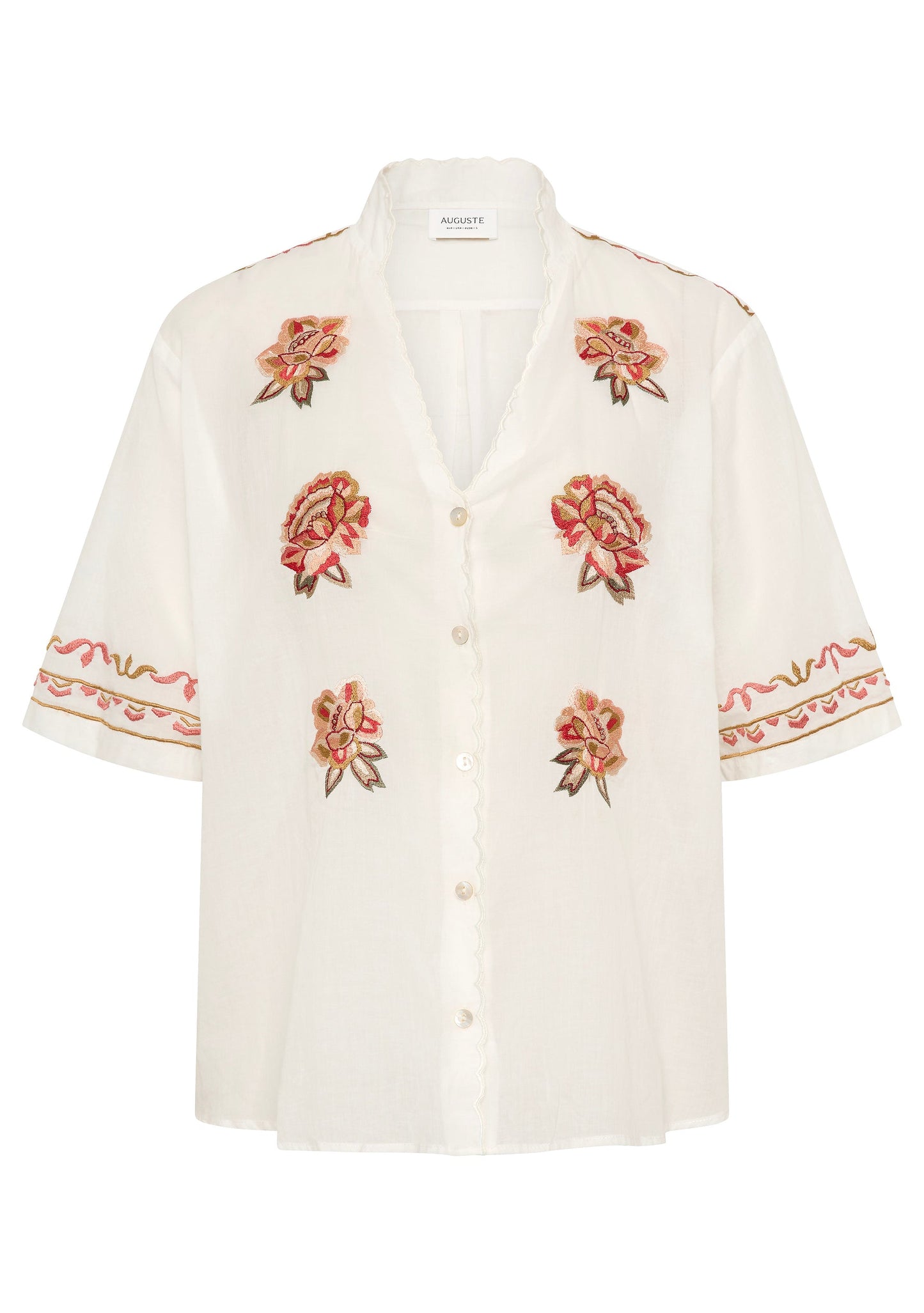 Auguste The Label Vesper Embroidered Blouse (White)