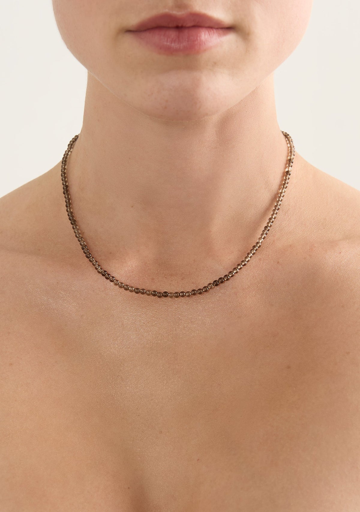 Image of Accessories. Productname: Auguste The Label Amulet Gemstone Necklace Smoky Quartz in Print colour by brand - Auguste The Label