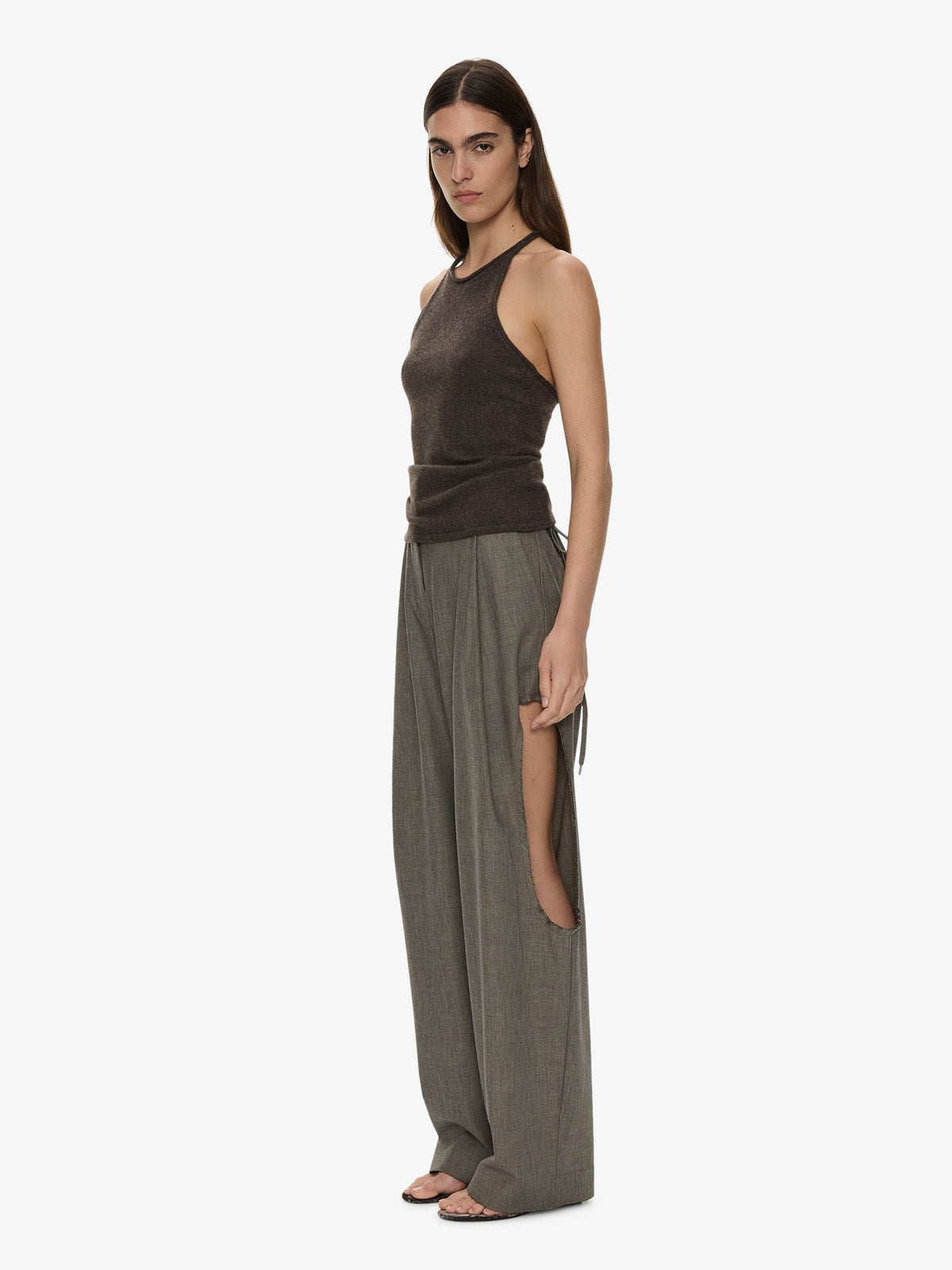 CHRISTOPHER ESBER Cashmere Rae Halter Tank (Umber)