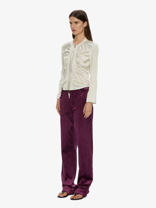 CHRISTOPHER ESBER Ava Sateen Corduroy Jean (Plum)