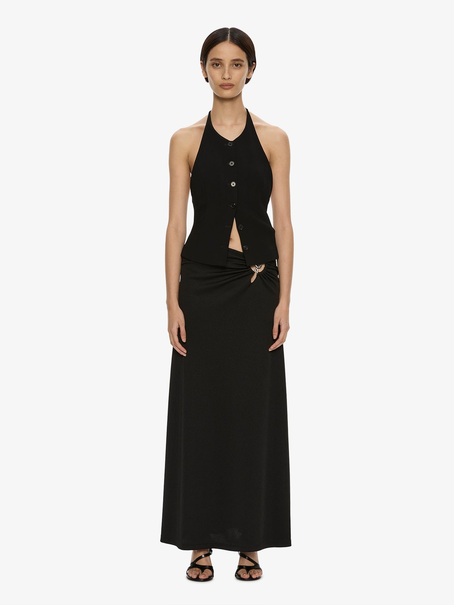 CHRISTOPHER ESBER Droplet Pendant Tailored Vest (Black)