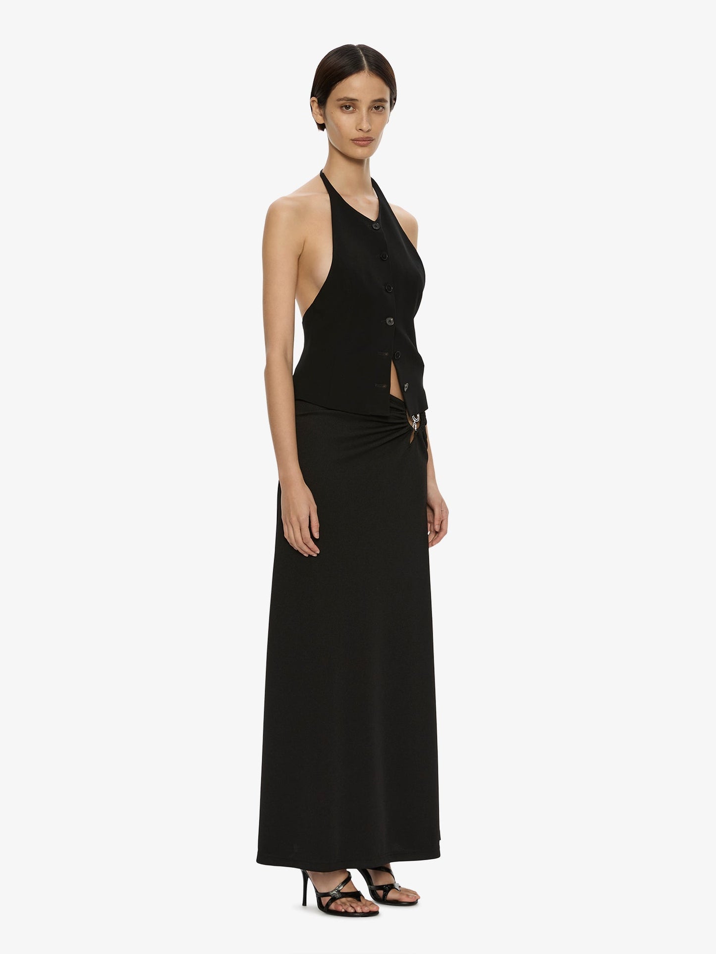 CHRISTOPHER ESBER Droplet Pendant Tailored Vest (Black)