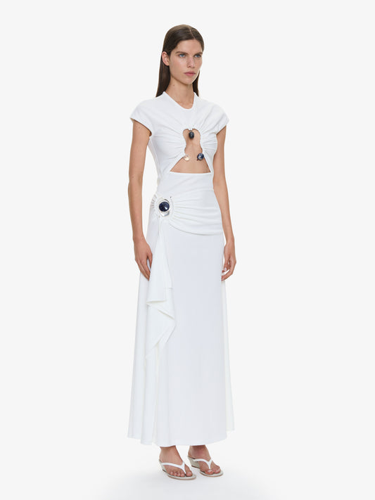 CHRISTOPHER ESBER Hiero Crystal Capped Tee (White)