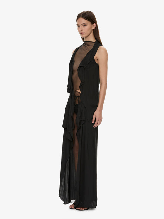 CHRISTOPHER ESBER Kacere Towel Drape Column Skirt (Black)