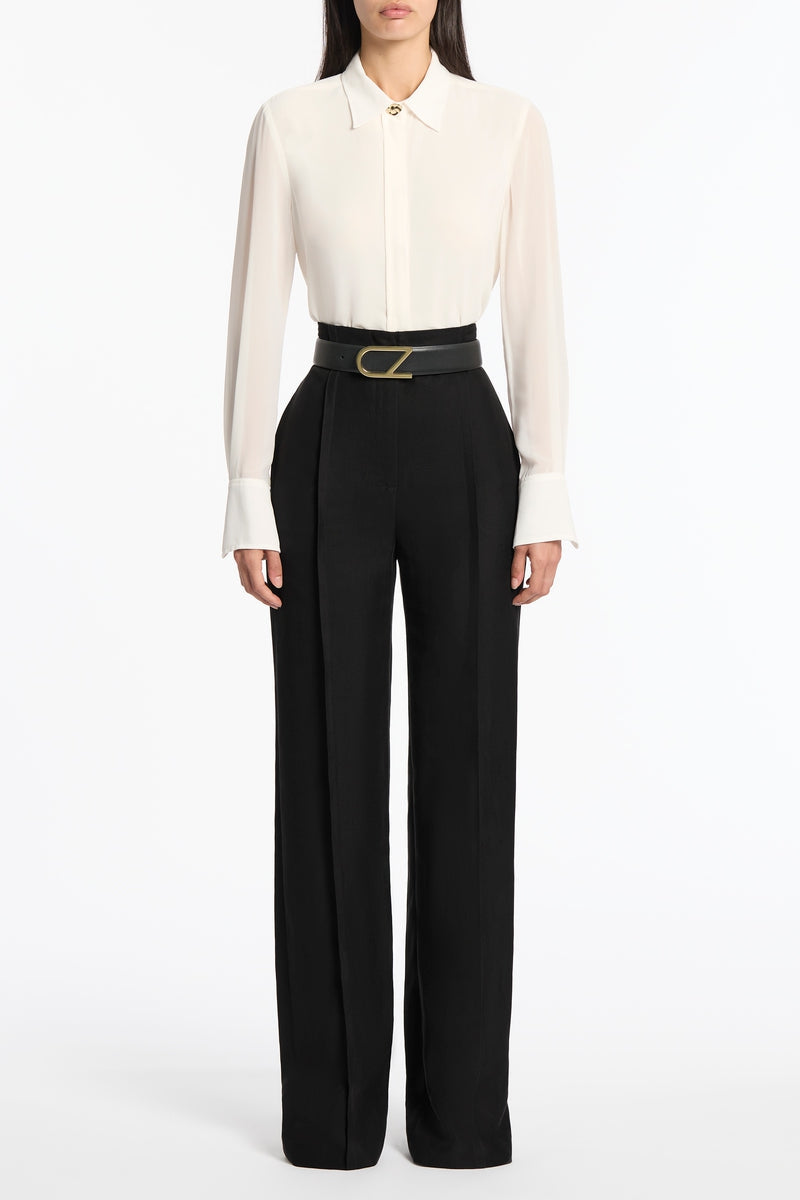 Carla Zampatti Cz Logo Classic Wide Belt (Black)