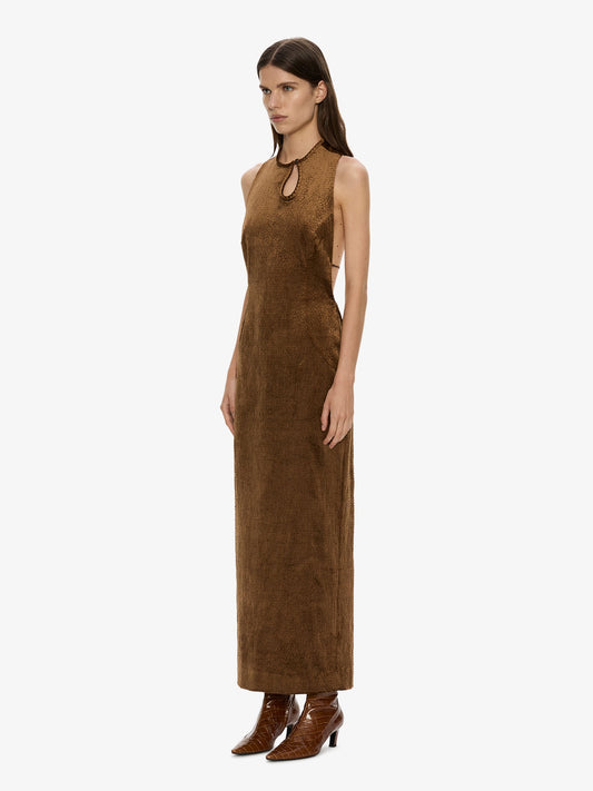 CHRISTOPHER ESBER Delvine Column Dress (Cognac)