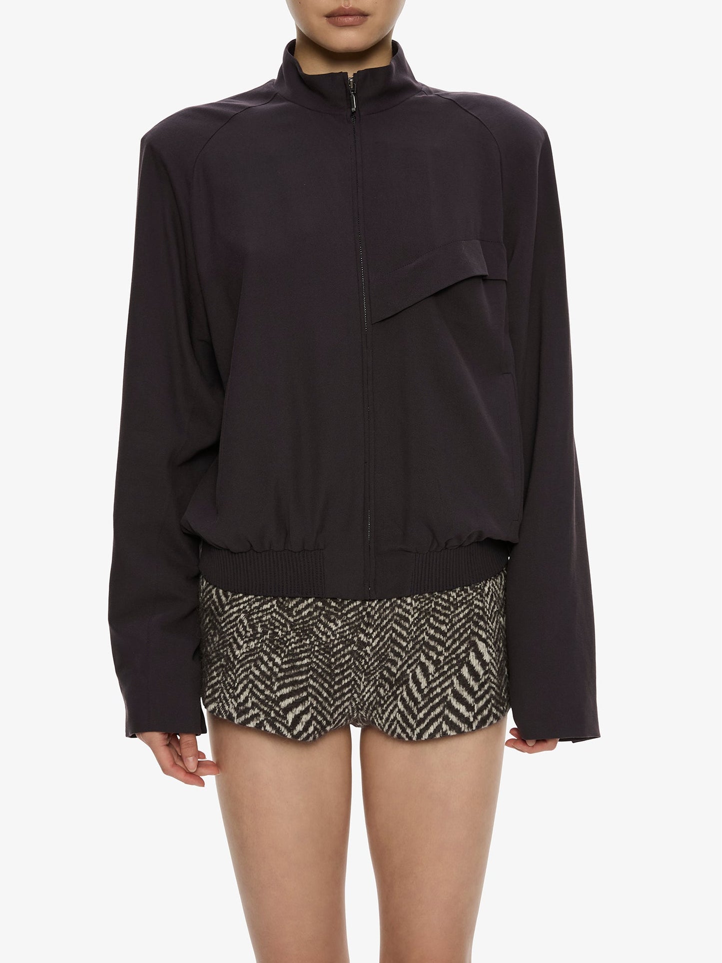 CHRISTOPHER ESBER Warped Herringbone Tailored Short (White)