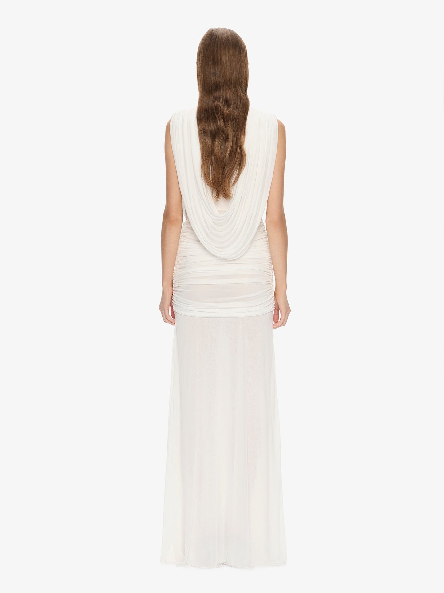 Christopher Esber Ripple Drape Gown (White)