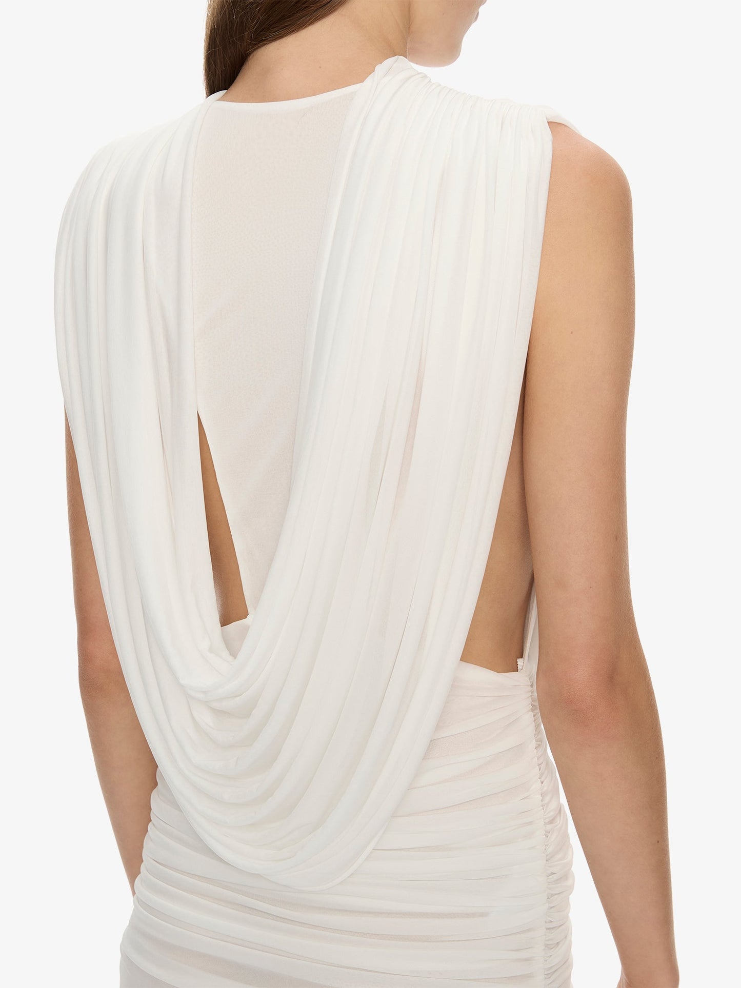 Christopher Esber Ripple Drape Gown (White)