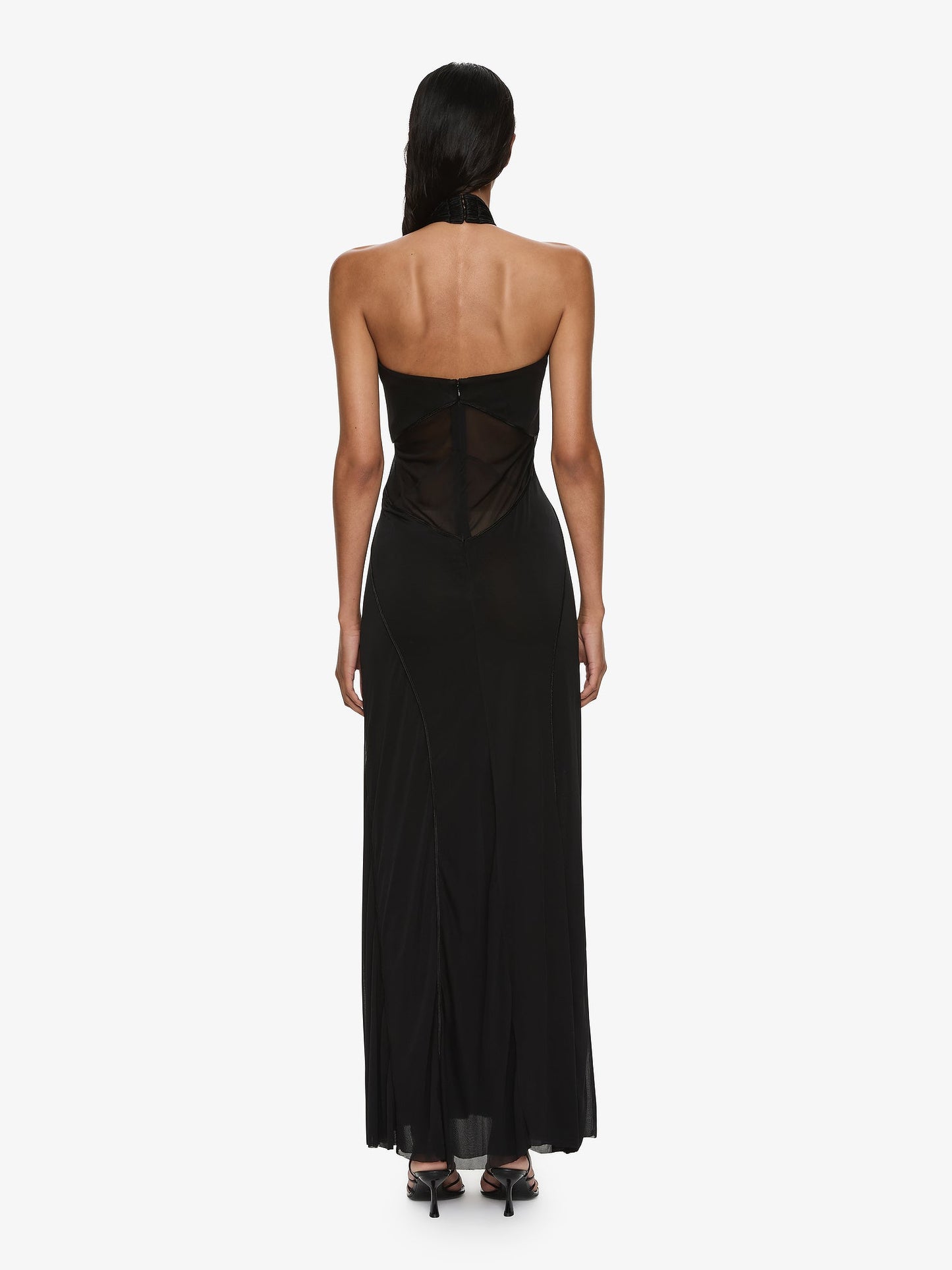 CHRISTOPHER ESBER Solea Corded Halter Dress (Black)