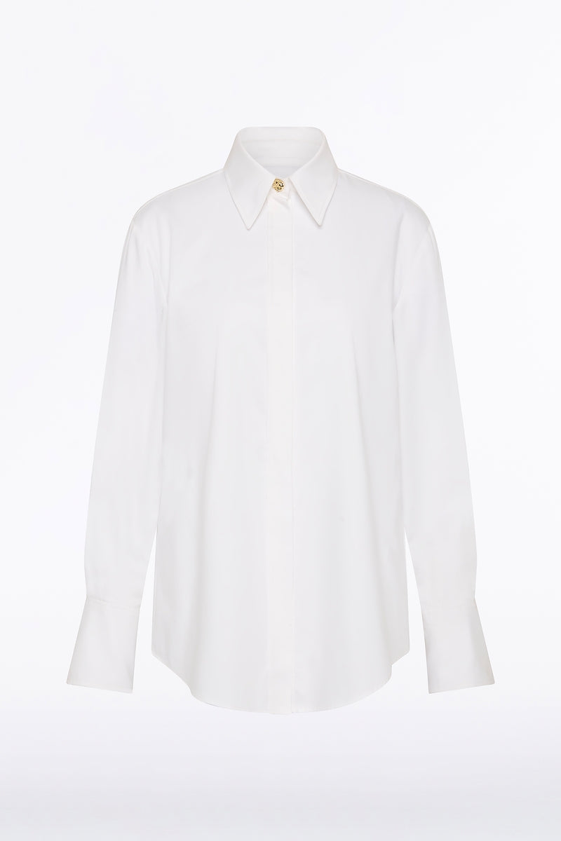 Carla Zampatti Cotton Relaxed Shirt (White)