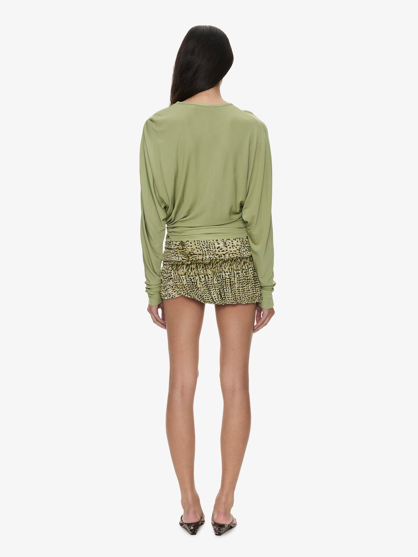 CHRISTOPHER ESBER Manto Long Sleeve Jersey Top (Fennel)