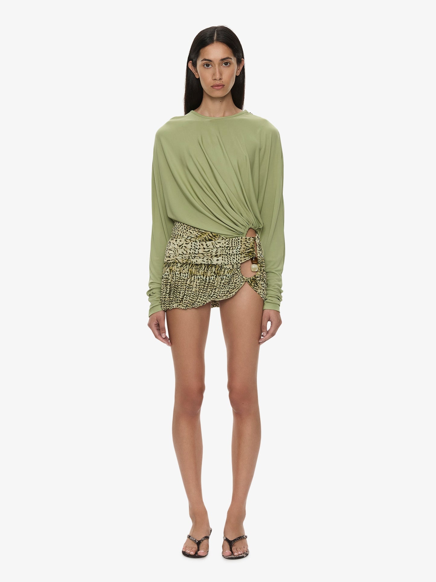 CHRISTOPHER ESBER Beach Glass Bubble Mini Skirt (Citrine)
