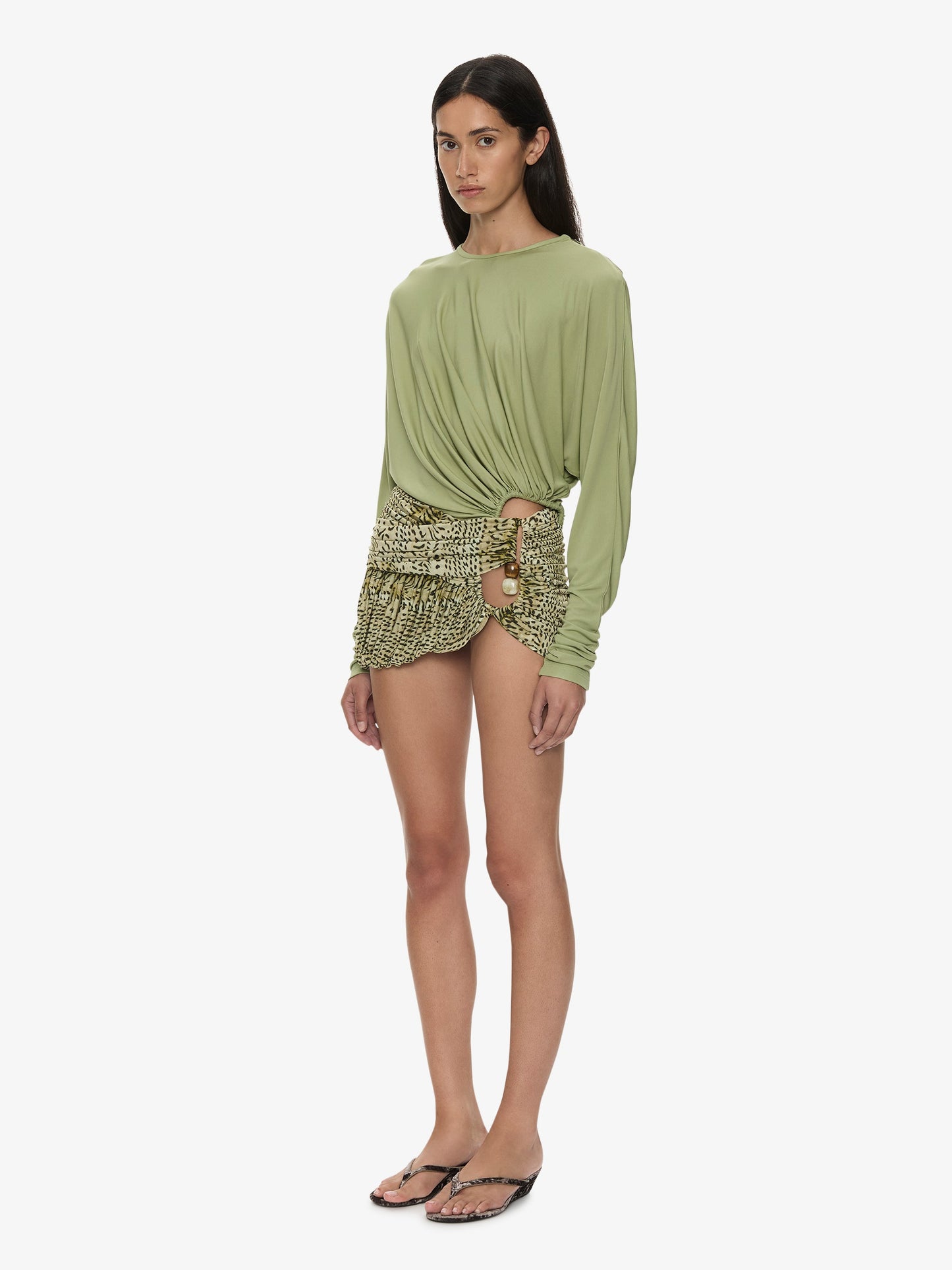 CHRISTOPHER ESBER Beach Glass Bubble Mini Skirt (Citrine)