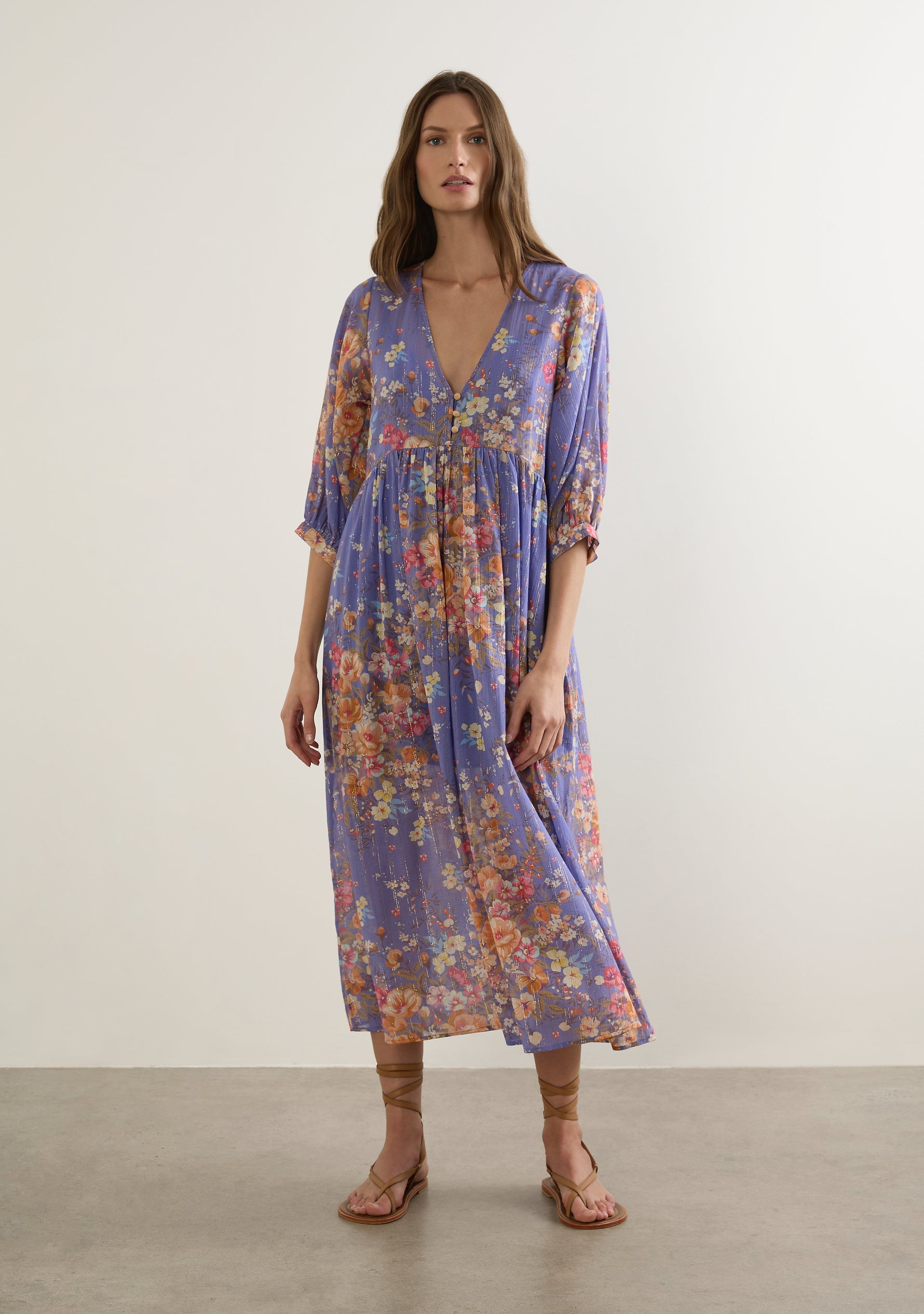 Image of Dresses. Productname: Auguste The Label Ellis Midi Dress in Purple colour by brand - Auguste The Label