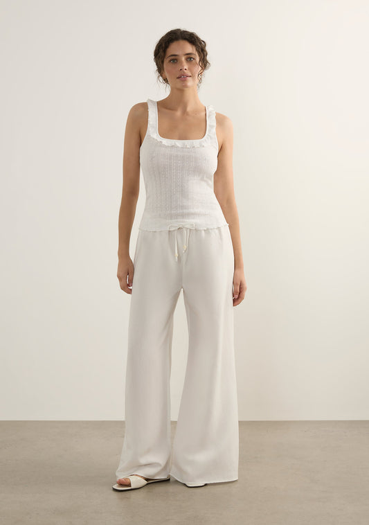 Image of a model wearing Pants. Productname: Auguste The Label Shyla Pant in Print colour by brand - Auguste The Label