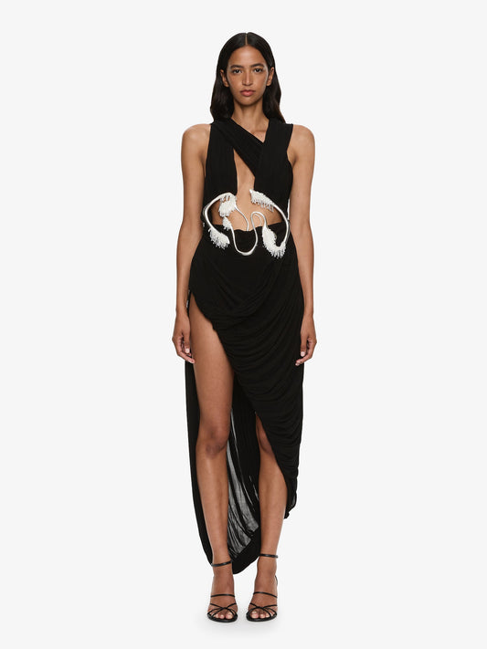 Image of Dresses. Productname: Christopher Esber Sculptured Draped Tank Dress in Black colour by brand - Christopher Esber