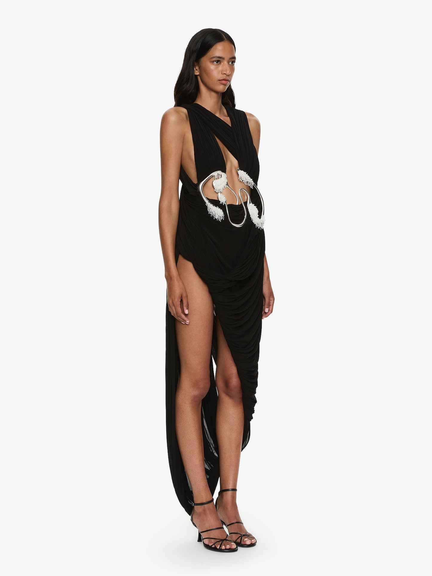 Christopher Esber Sculptured Draped Tank Dress (Black)