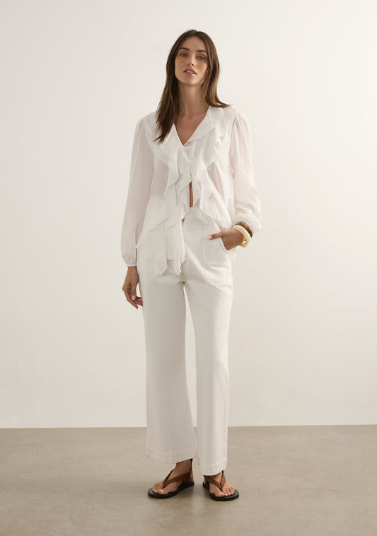 Image of Shirts. Productname: Auguste The Label Celina Blouse in White colour by brand - Auguste The Label