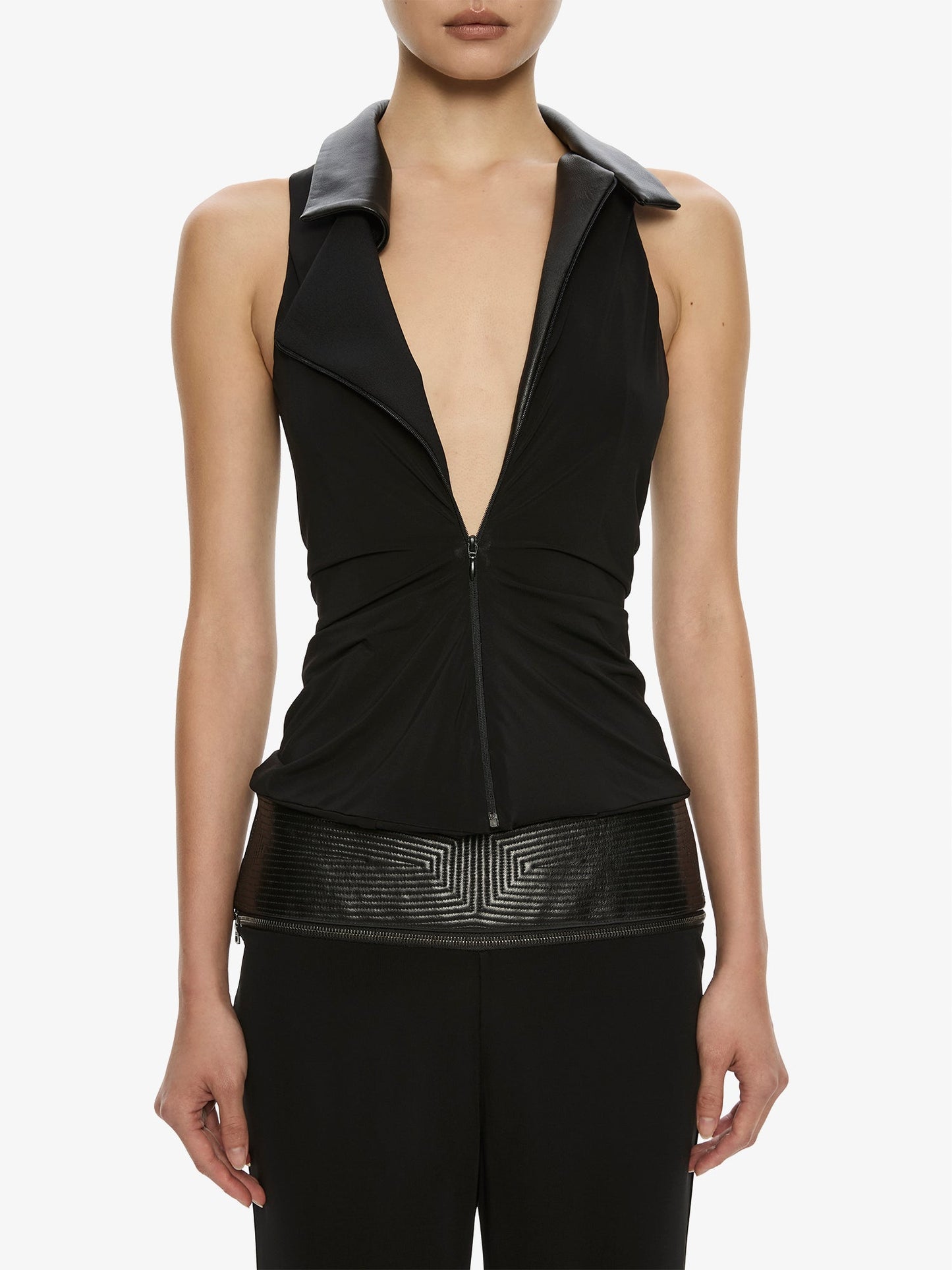 CHRISTOPHER ESBER Auto Upholstered Leather Trouser (Black)
