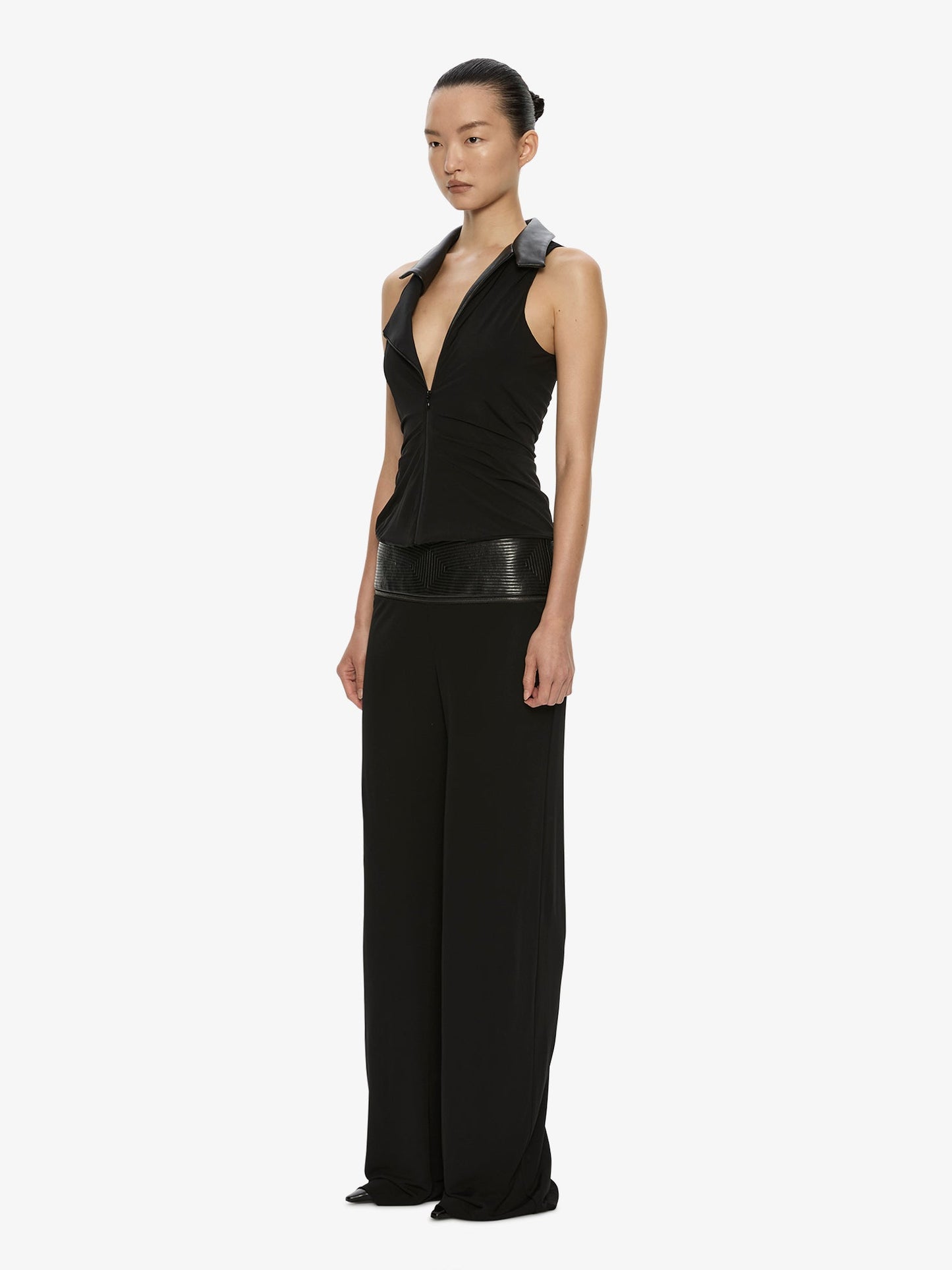 CHRISTOPHER ESBER Auto Upholstered Leather Trouser (Black)