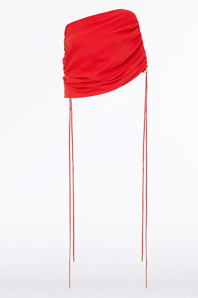 Carla Zampatti Scarlet Crepe Coulisse Shrug (Red)