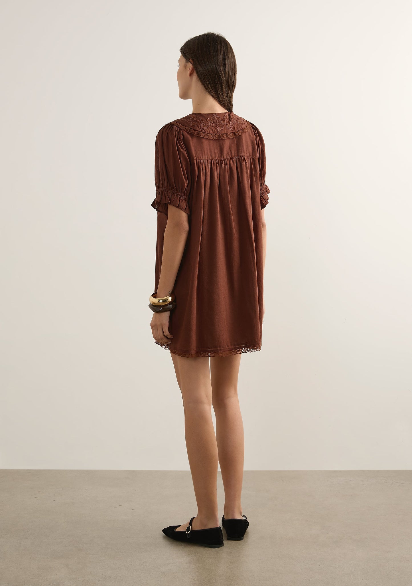 Auguste The Label Ellory Mini Dress (Tan/Brown)